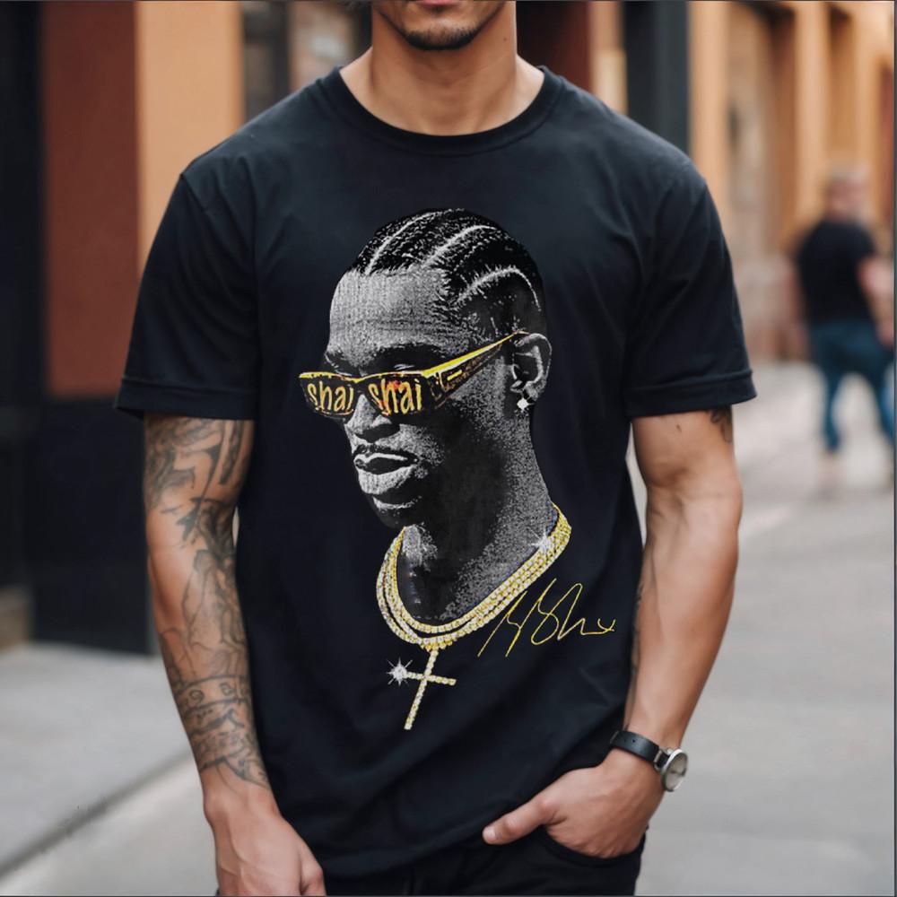 

Shai GilgeousAlexa wbr/ nder Icy TShirt Short Sleeves Gift For Men Women S5XL Unisex T-Shirt S