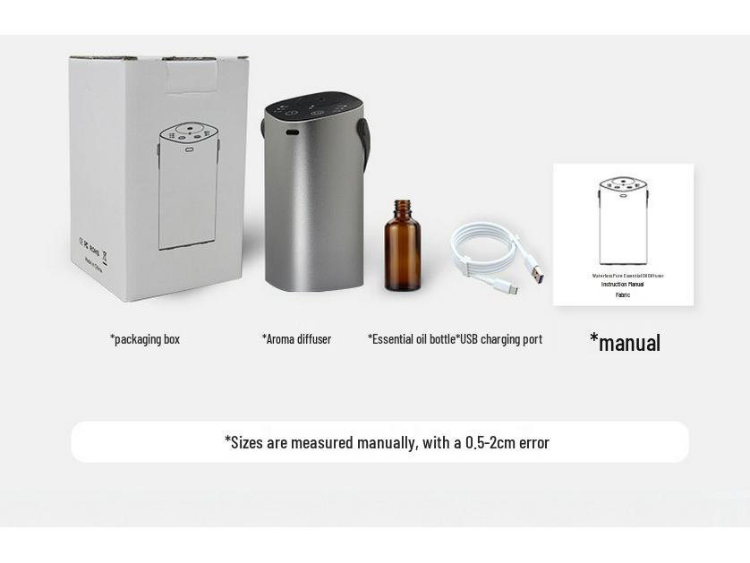 USB Portable Waterless Essential Oil Diffuser – Automatic Cold Aroma Diffuser for Car & Home with Two-Fluid Spray Technology