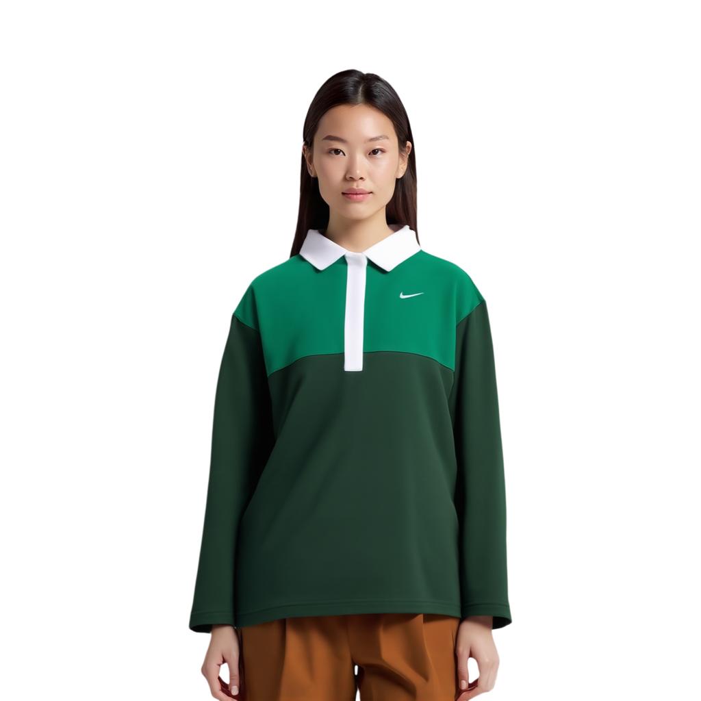 Women's Nike Polo Shirts Women's Green Polo Collar Moderate