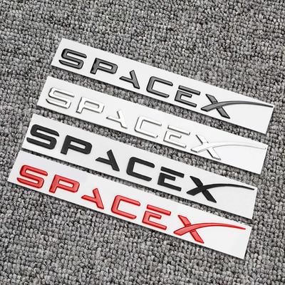 QRZL4 Applicable To TESLA MODER3 X S Y Car Logo, Rear Bumper Sticker, SPACEX Metal Car Sticker