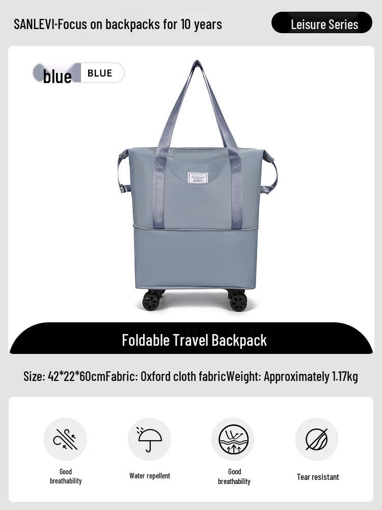 Wheeled Foldable Travel Bag - Lightweight, Expandable, and Portable Storage for Men and Women