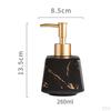 Bath Bathroom Accessories Ceramic Liquid Soap Dispenser 260ml Empty Pump Bottle Refillable