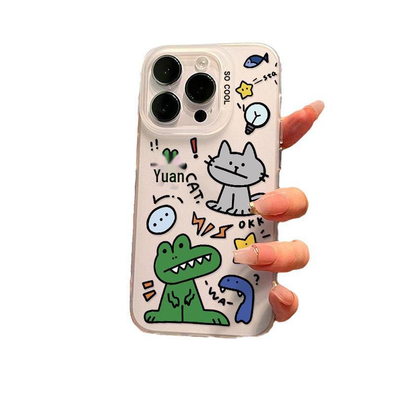 Crocodile Graffiti Case for Apple 15/14/13/12/11/PRO/PROMAX/XSMAX/XR/XS/X.