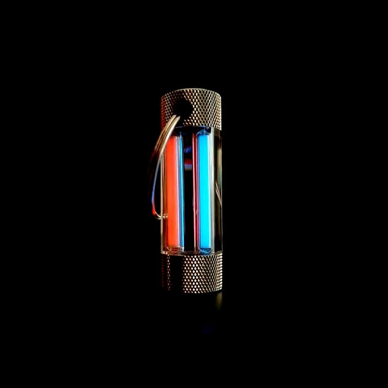 Брелок для ключей «Тритиевая трахея», подвеска с двойной тритиевой трубкой, кулон, самосветящаяся флуоресцентная палочка, светящаяся светящаяся палочка Тритий