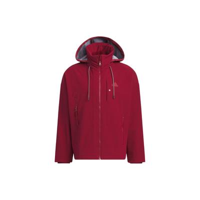 Future Style Jacket Reflective Stripes Color Block Sports Casual Hooded Jacket Men Jacket Burgundy IM9060