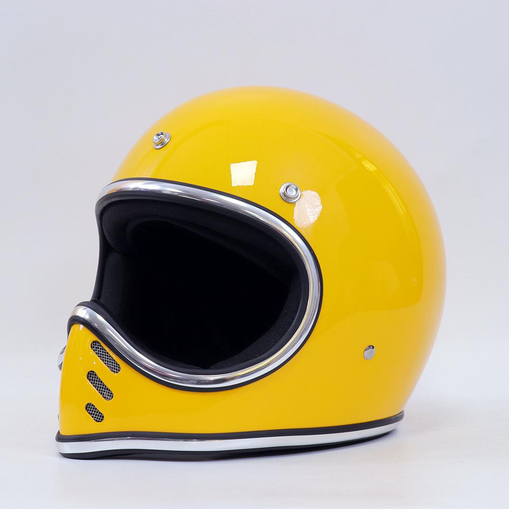 Retro Motorcycle Glass Fiber Material Helmet Unisex Small Body Cruise Motorcycle Space Full Face Helmet Vintage Design