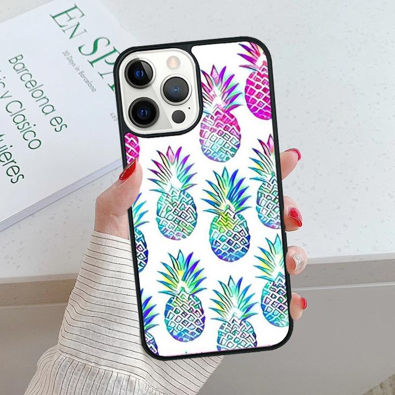 Kawaii Pineapple Art Phone Case For iPhone 17 Air 15 16 16e 14 13 Pro Max Coque 12 11 Pro Max PLUS Mobile Fundas Cover