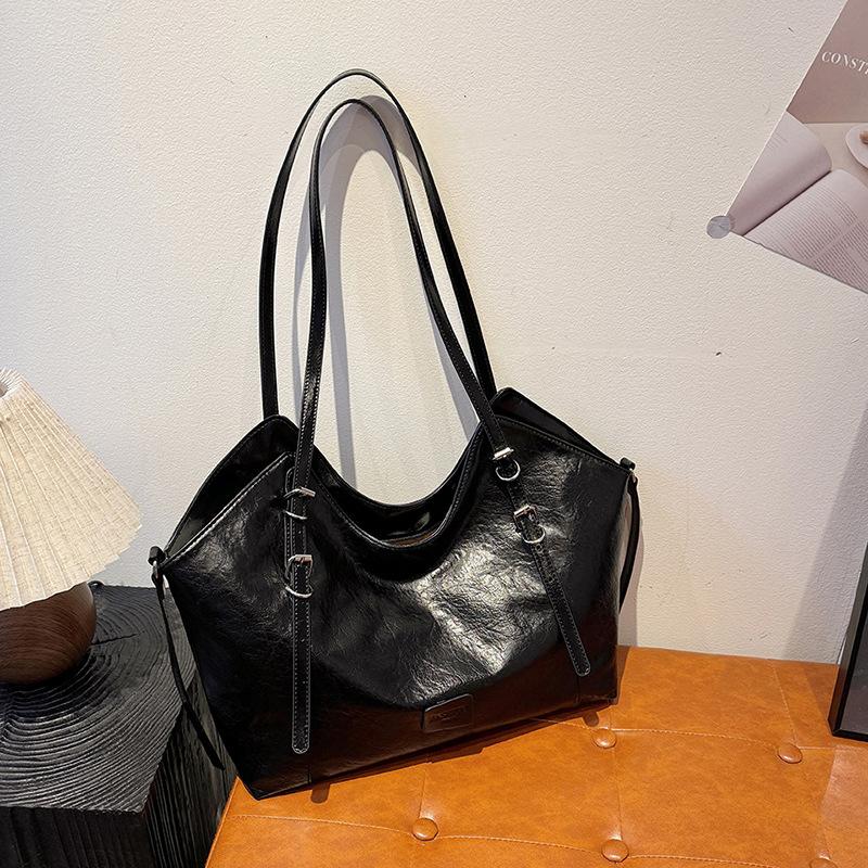 

Большая вместительная женская сумка из искусственной кожи, повседневная сумка через плечо, простые универсальные женские сумки