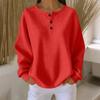Women's Casual Shirts Long Sleeve Tops Button Up V Neck Loose Knit Fall Favorites For Women