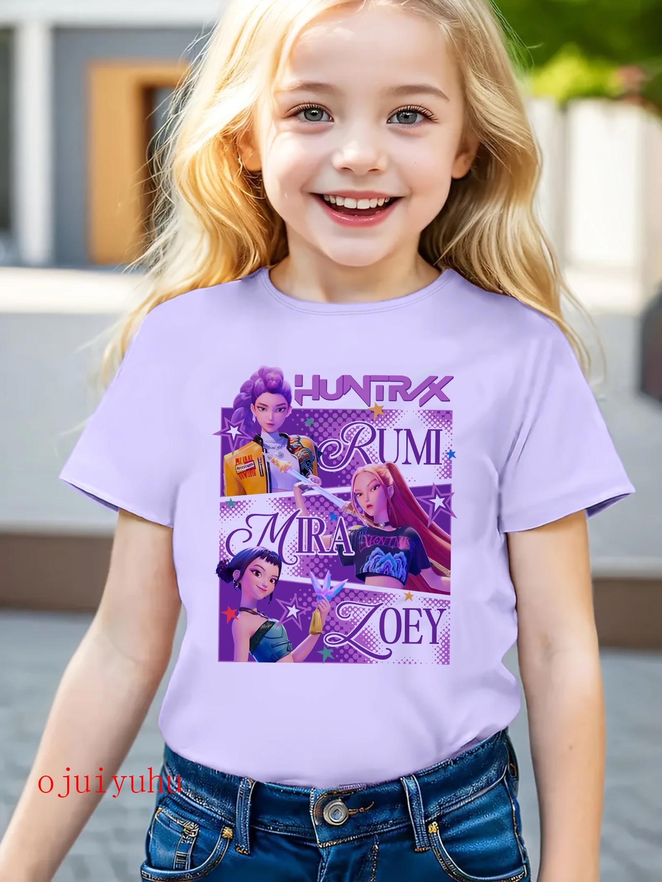 

Fashion Movie Children Unisex Kids T-shirt KPop Demon Hunters Funny Fans Tshirt KPop Demon Hunters Clothes Boys Girls Tee Top 100