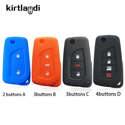 Etui na kluczyk Fob dla Toyota Corolla Im Aygo Camry Levin Verso Yaris Prius Auris 2014 RAV4 Fortuner II C-HR Akcesoria samochodowe Breloczek