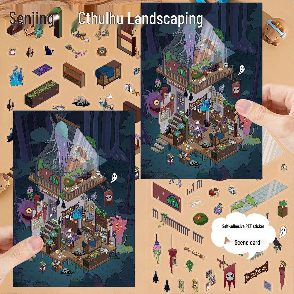 3D Large-Scale Scenery Sticker: DIY Visual Stacking Miniature Scene, No Cutting Needed