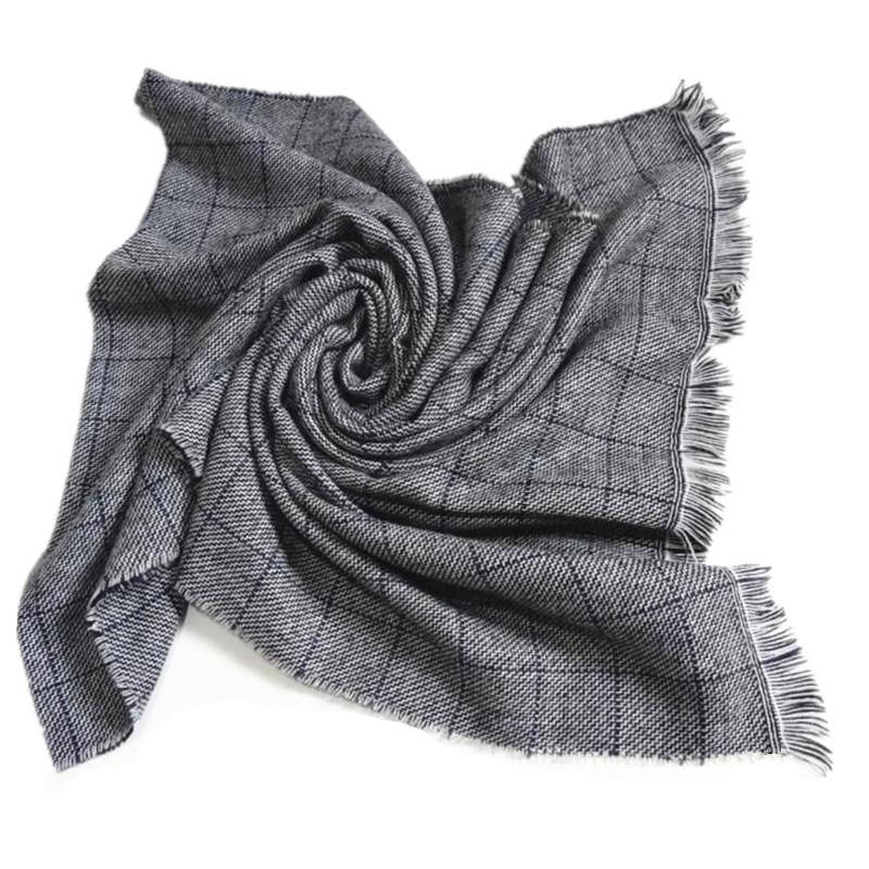 Imitation Cashmere Scarf Shawl Dual-purpose Tassel Thickened Men's Large Scarf Autumn and Winter Plaid Scarf Women's Winter Scarf