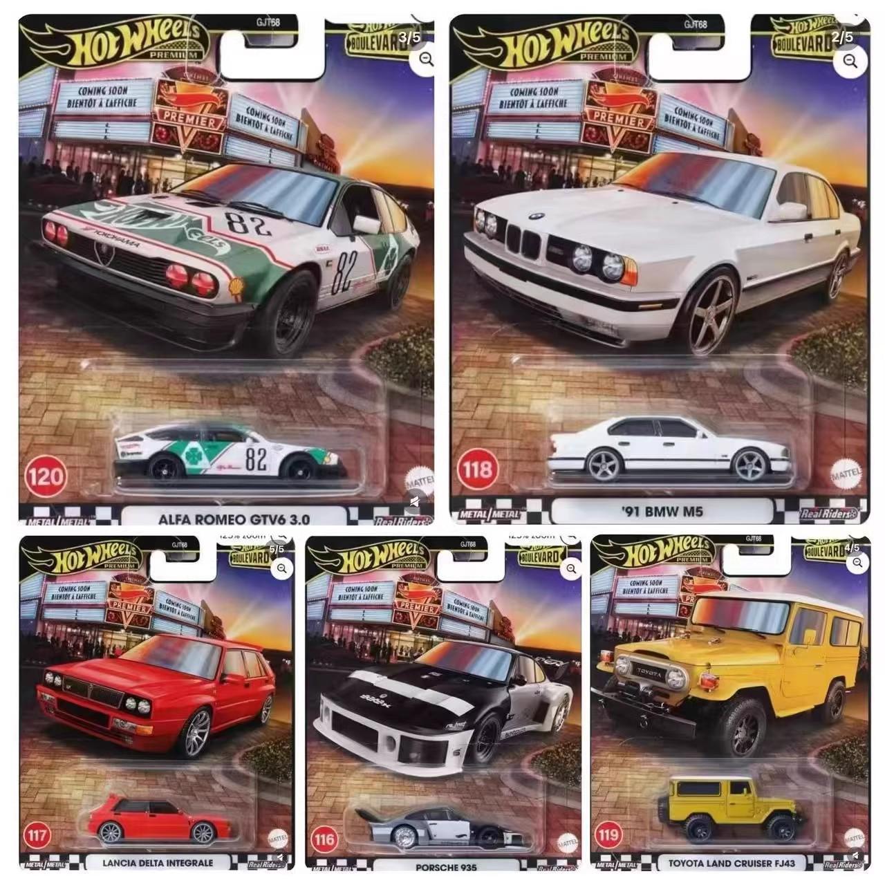 

Hot Wheels Garden Boulevard BMW M5, Porsche, Lancia, Alfa Модели машин из сплава GJT68