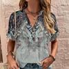 Women's T-Shirt Summer V-Neck T Shirt for Women Daily Fashion Short Sleeve Casual T-Shirt 3d Print Female Clothes