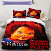 Chucky's Creepy Playtime Bedding Set,Soft Bed Linen for Bedroom Home Decoration,Festival Gift,Breathable Duvet Cover with Pillowcases,Iconic