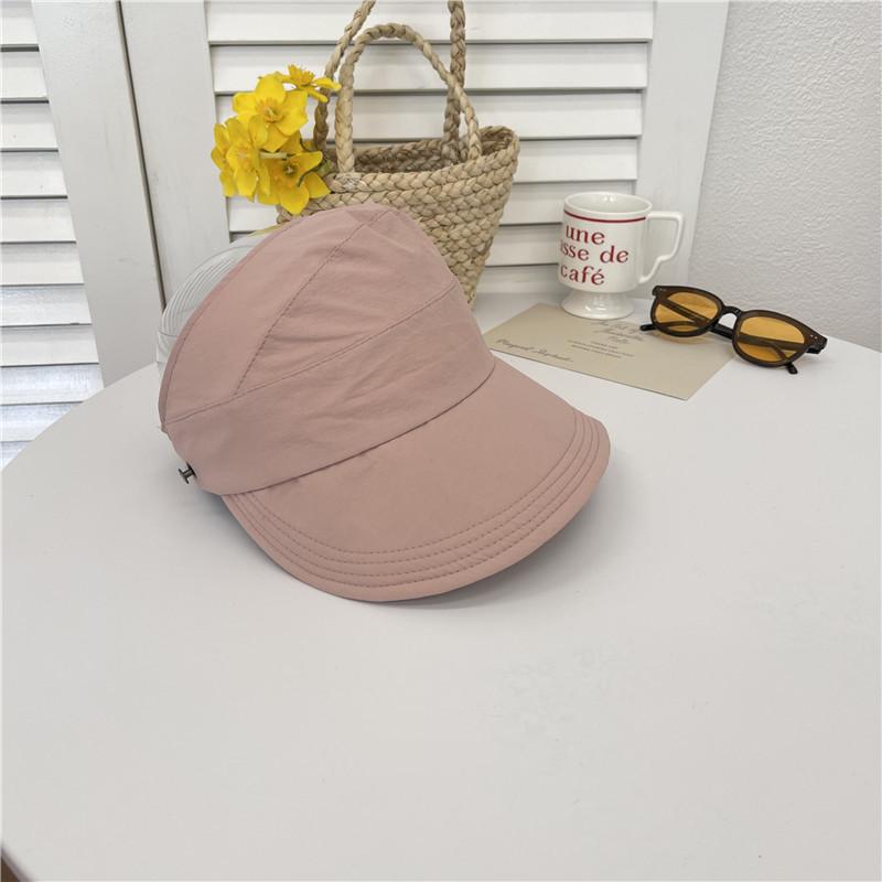 

Hat Versatile Style Minimalist Solid Color Womens Outdoors Sunshade Hatscaps рожевий