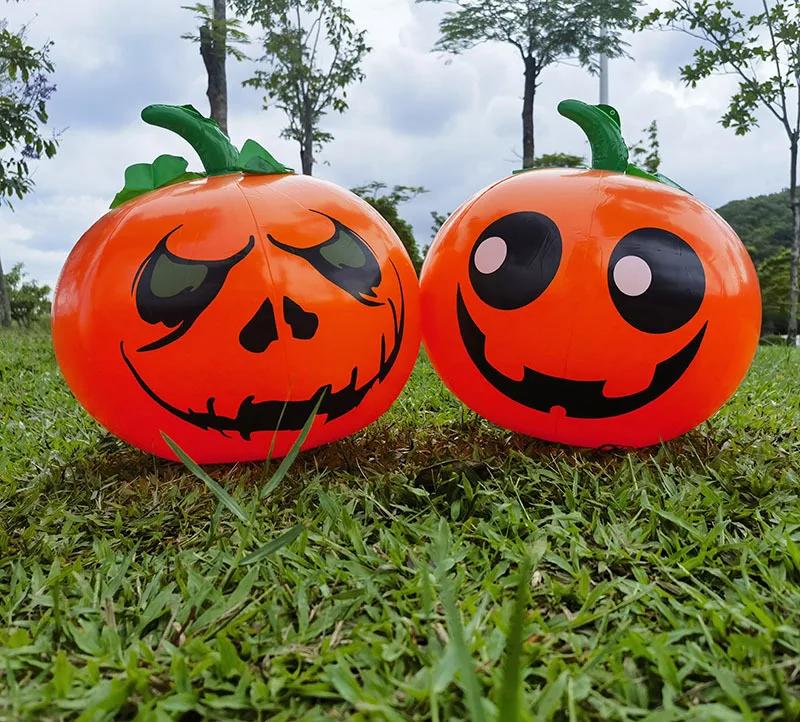 Large Halloween Inflatable Pumpkin Ball PVC Hanging Ghost Balloon Halloween Party Bar Haunted House Outdoor Courtyard Decoration cm