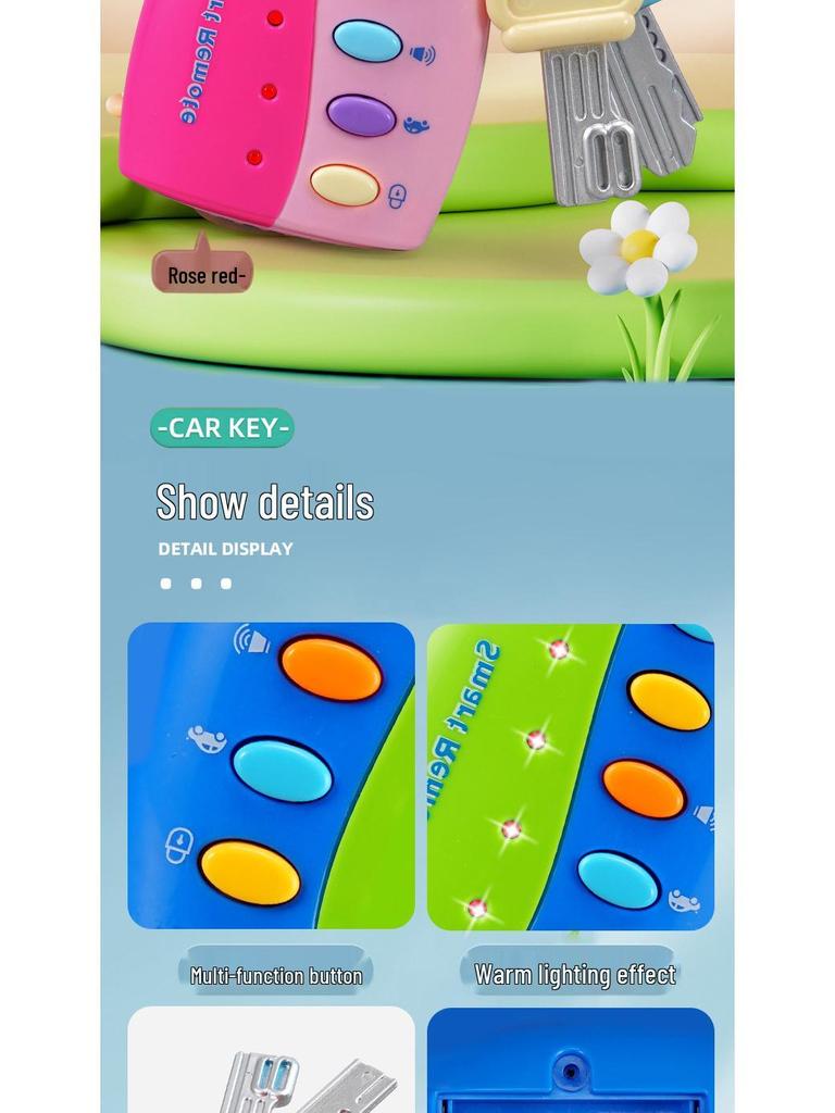 Infant Educational Toy Car Keys with Lights & Music