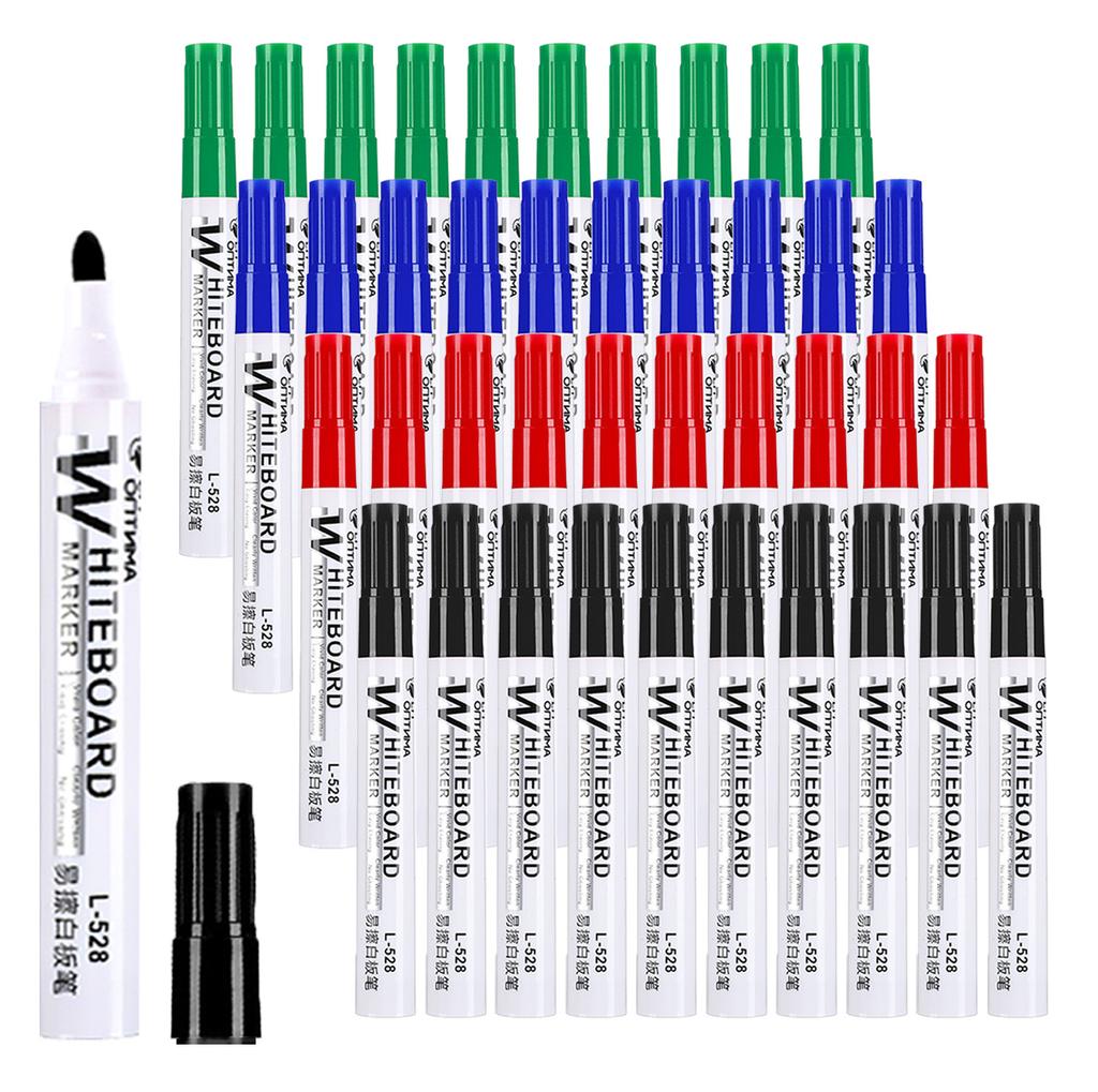 4-100Pcs Erasable Whiteboard Marker Pen Blackboard Marker Teaching Chalk for Glass Office School Stationery White Board Marker