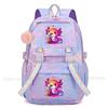 Zaino Boba Axolotl Arcobaleno Carino Cartone Animato Mochi Zaino Scolastico per Ragazze Zaino Giornaliero Casual Grande Leggero Zaino per Libri