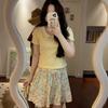 No Price Reduction #sweet Wind Short-sleeved T-shirt Women's Summer New Design Slim-fitting and Thin Top