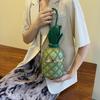 Nuova Borsa a Tracolla da Donna Personalizzata a Forma di Ananas Piccola Fresca per Ragazza Adolescente Singola Spalla Stile Straniero Intrecciata con Borchie e Catena Chiusura Borsa Rotonda