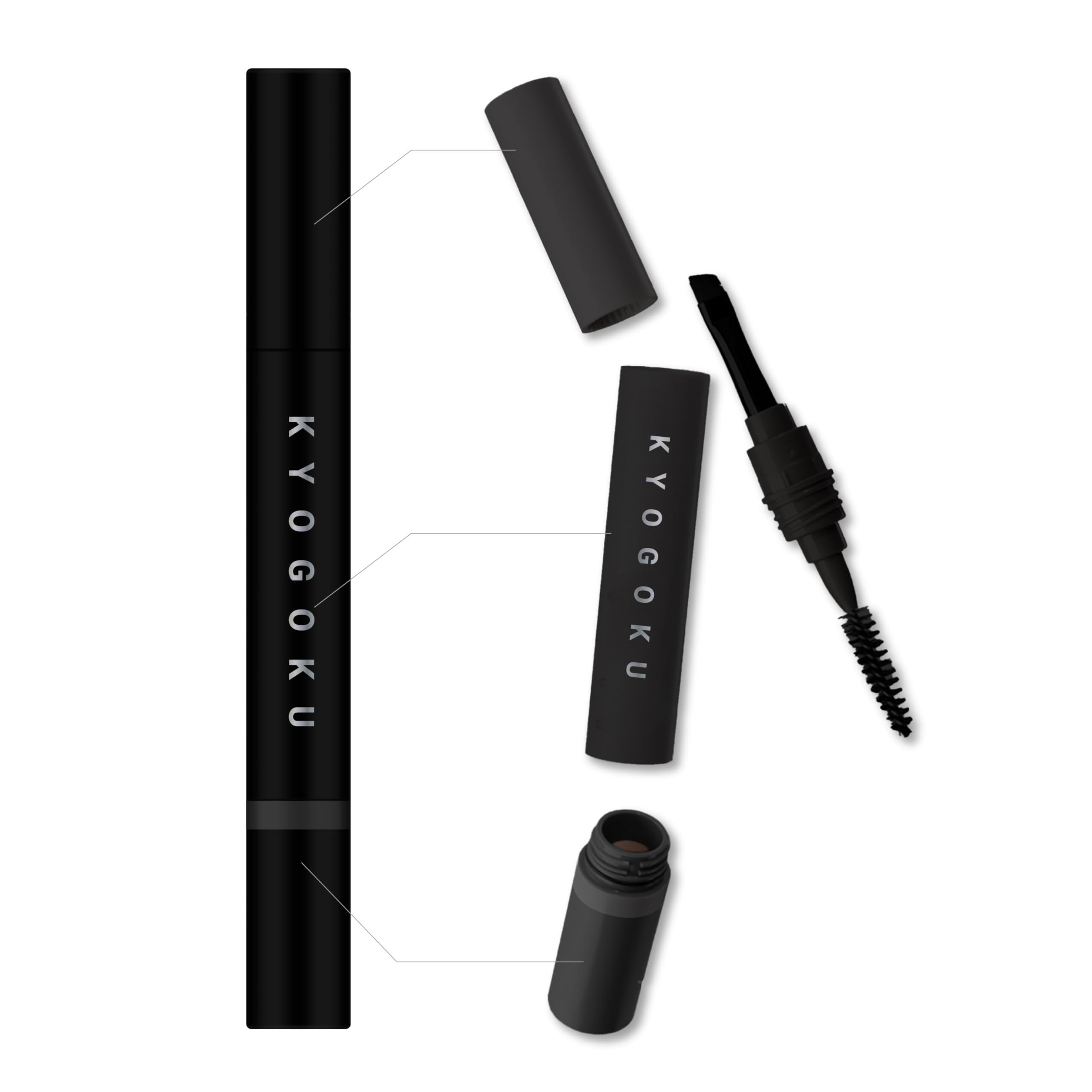 

Kyogoku Advanced Eyebrow Tint - Long-lasting, Natural-looking Eyebrows with Brush, Eyebrow Powder, Eyebrow Pencil, and Eyebrow Mascara (Ash Brown)