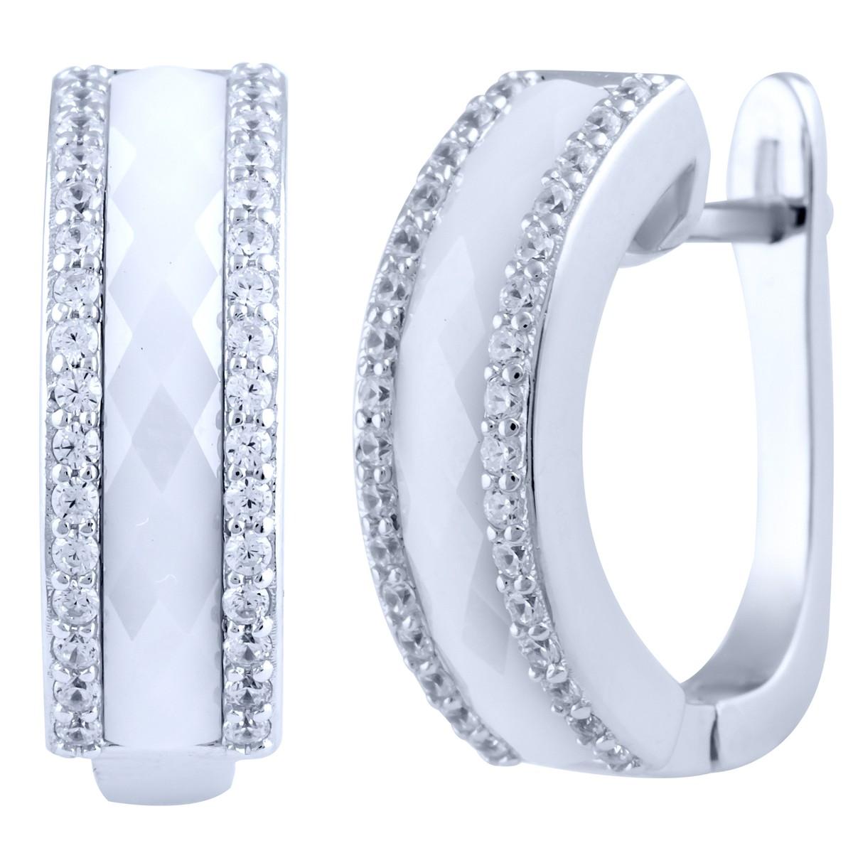 

Срібні сережки з керамікою (1886083)