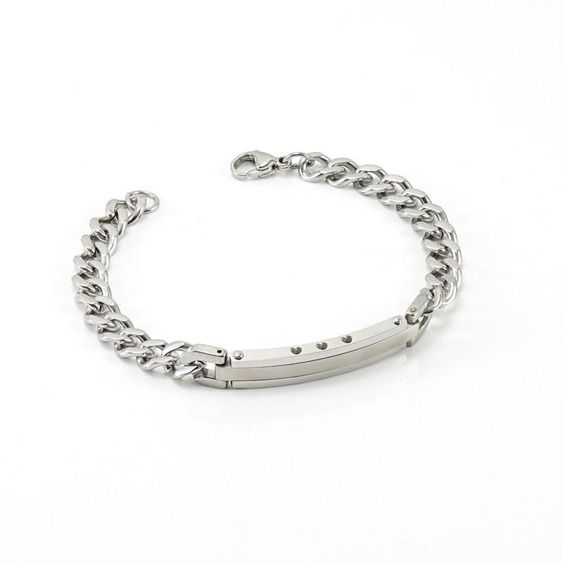 

Новый трехцветный мужской браслет из нержавеющей стали, модный мужской браслет из титановой стали 18 карат 18K