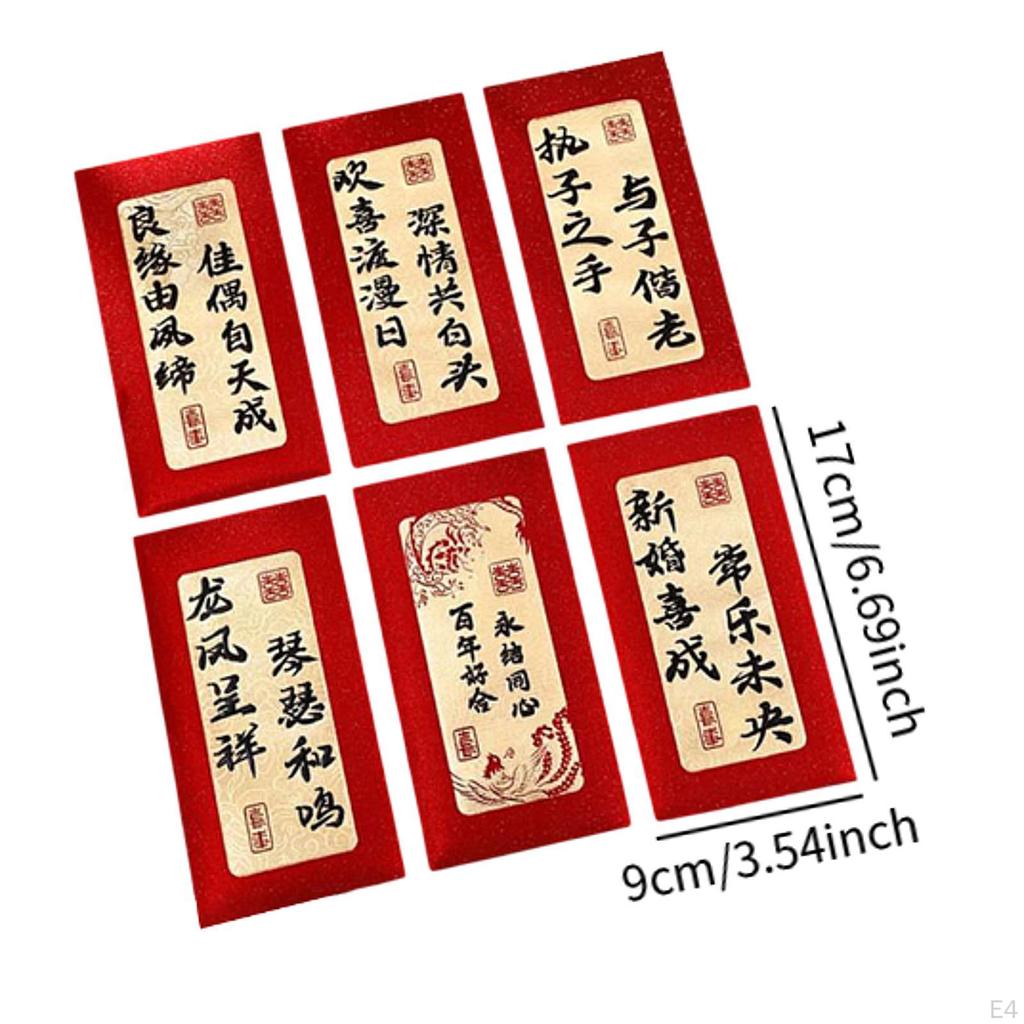 Chinese Year Red Envelopes, Traditional Hong Bao Packets for The