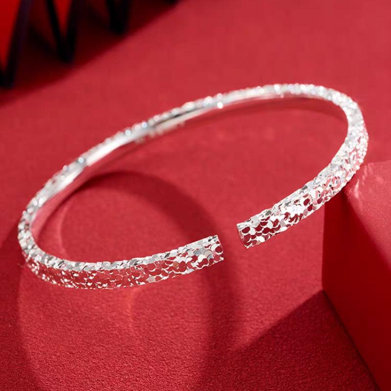 Crushed Ice Bracelet: Women's Three-Sided Sparkling Luxury Gift for Girlfriend on Valentine's Day
