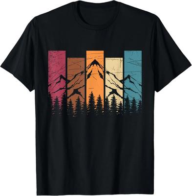 Fauna Selvatica Foresta Natura Alberi Retrò Esterno Montagne Escursionismo Maglietta T-Shirt Unisex