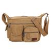 Vintage Canvas Messenger Bag for Men Multi-Pocket Crossbody Shoulder Bag for Hiking and Outdoor Use