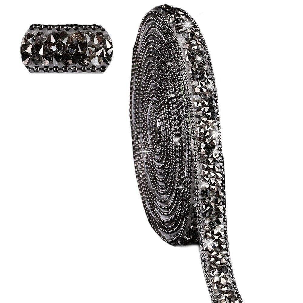 Self Adhesive Crystal Rhinestone Sticker DIY Sticker Bling Crystal Rhinestone Ribbon 1cm Width Diamond Ribbon