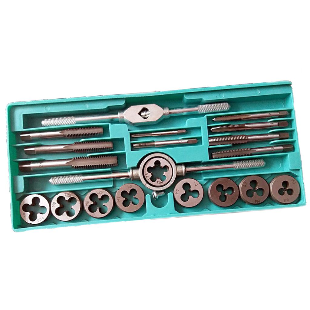 Buy 20/Set Unids Taps and Dies of M3 M12 Screw Thread Manual Tap Die