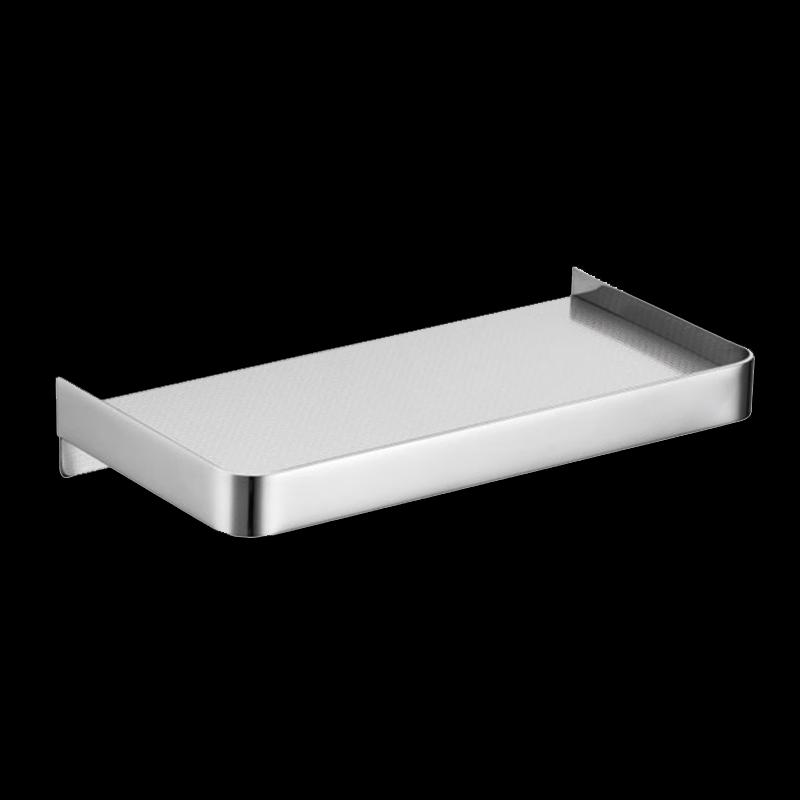 

Brushed Stainless Steel Wall-Mounted Phone Shelf with Toilet Paper Holder
