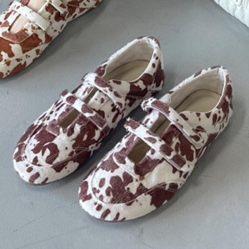 

Модные высококачественные балетки из искусственной замши, женские модные леопардовые туфли Мэри Джейн с неглубоким вырезом, удобные туфли с круглым носком, дизайнерская обувь 42 коричневый