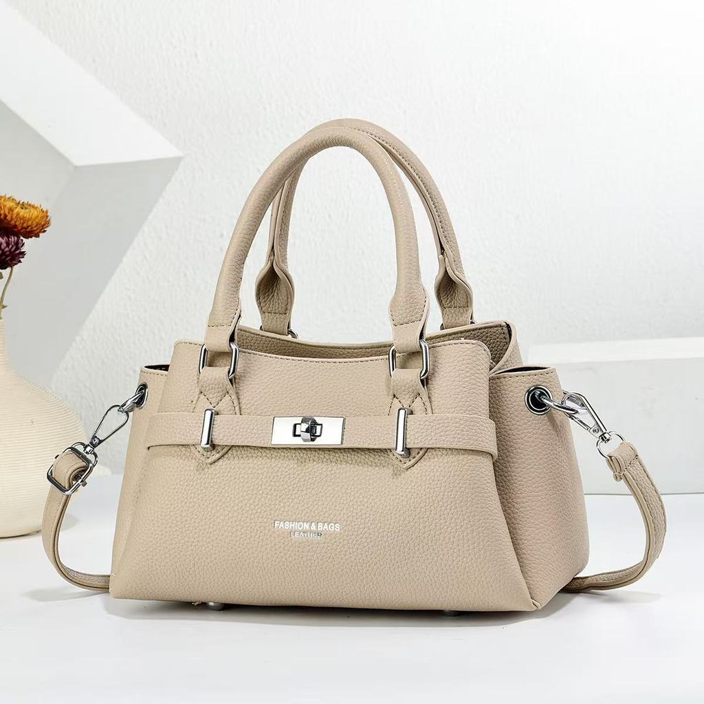 Pu Material Handbag For Casual Travel With Zipper Closure And Inner Pocket