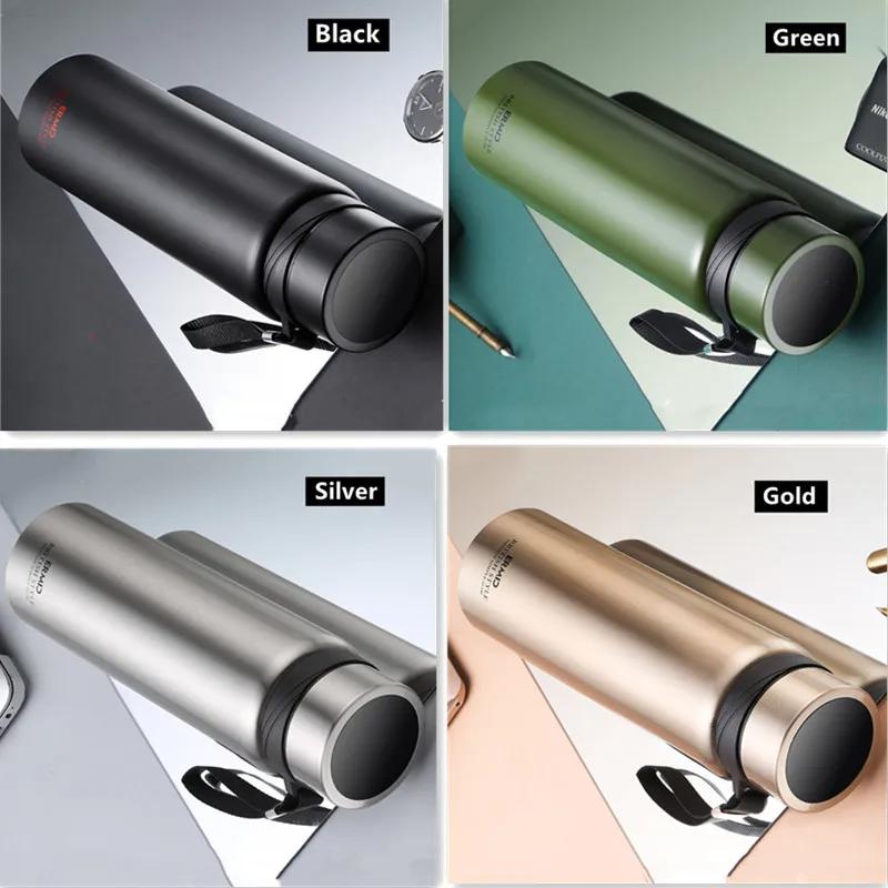 1PC 800ML Double Stainless Steel Vacuum Flask With Filter Large Capacity Portable Sport Thermos Mug Coffee Tea Tumbler Cup