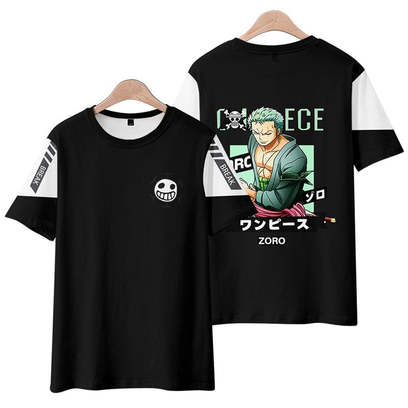 15 barev ONE PIECE Anime Dámská Pánská trička Anime Tričko Kreslený potisk O-výstřih Nadměrná velikost Krátký rukáv Móda Pánské oblečení Streetwear