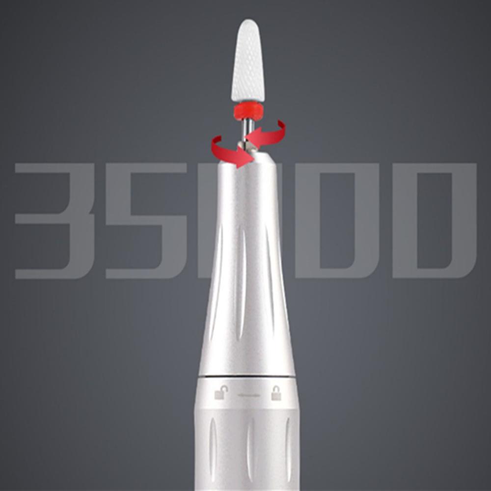 35000 U/min Wiederaufladbare Elektrische Nagelfeile Maschine Tragbares Maniküre Pediküre Set