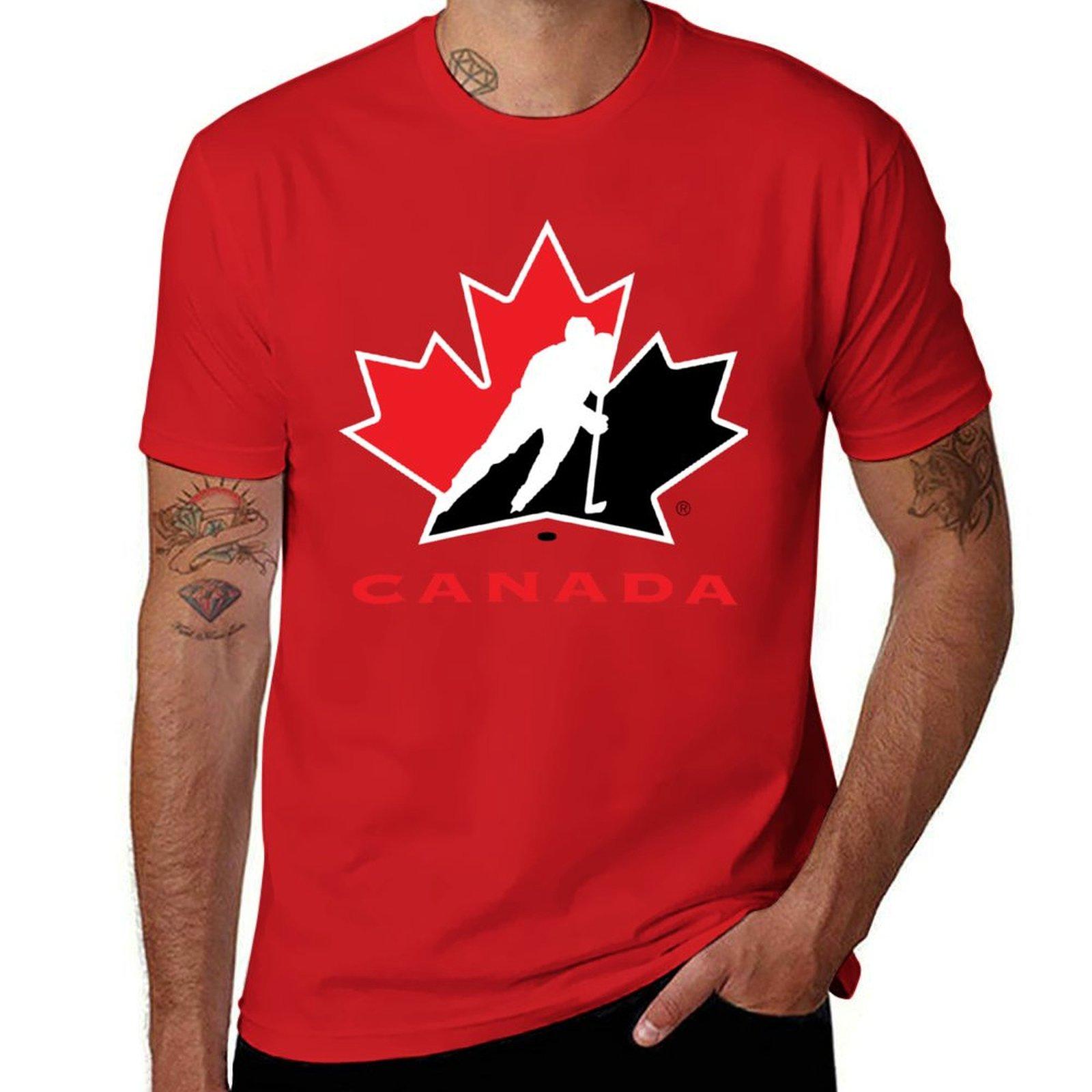 

Футболка з логотипом HOCKEY CANADA оверсайз для спортивних фанатів, чоловічий одяг M