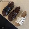 Fashion Flats Platform Women Sandals New Fashion Summer Shoes Casual Open Toe Slippers 2025 Designer Lace Up Roman Shoes Woman Sandalias