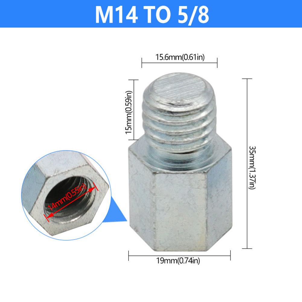 1 Pc Angle Grinder Thread Adapter Connector Converter For Angle Grinder M10 To M14 M14 To M10 Adapter