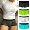 Herren Boxershorts Sommer Patchwork Farbe U-Konvex Eis Seide Dünn Boxer Briefs