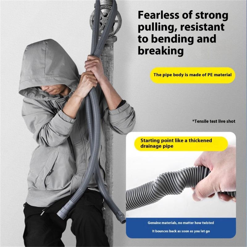 Flexible Extended Drainage Pipe Reinforced Anti Leak Designs Extension Drain Hose For Automatic Washing Machines Use