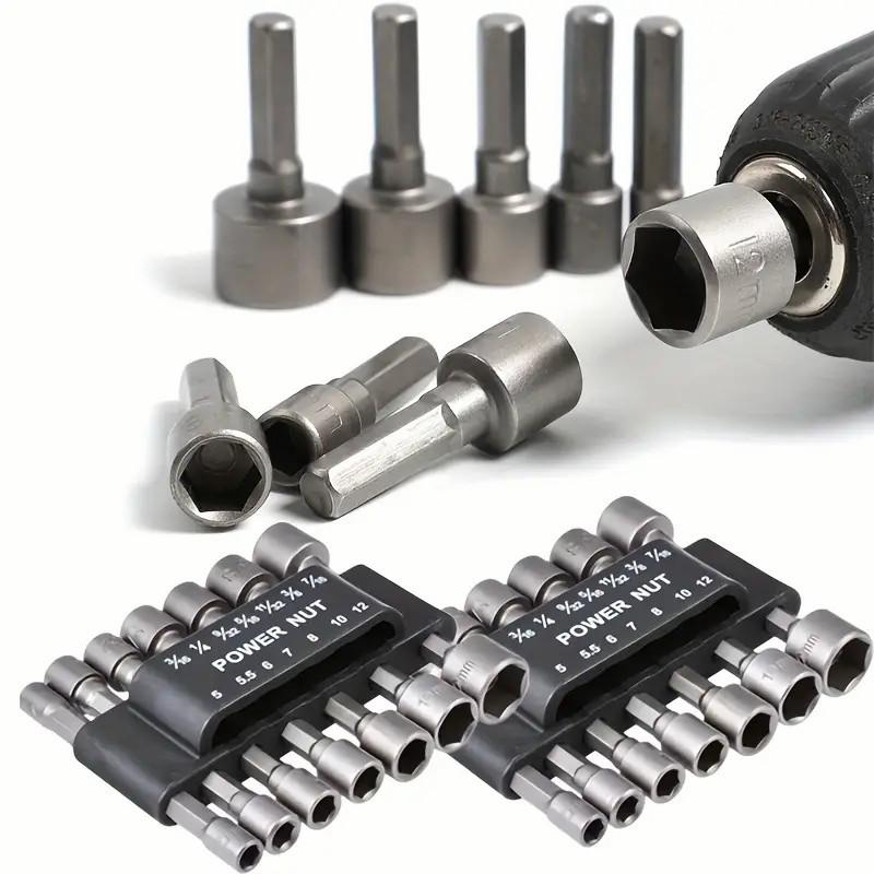 Non-Magnetic 9 & 14-Piece Socket and Hex Bit Set for Electric and Pneumatic Ratchets