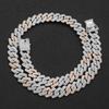 Collana a catena Cuban Link per uomo donna micro pavé in pietra CZ colore oro rosa gioielli hip hop