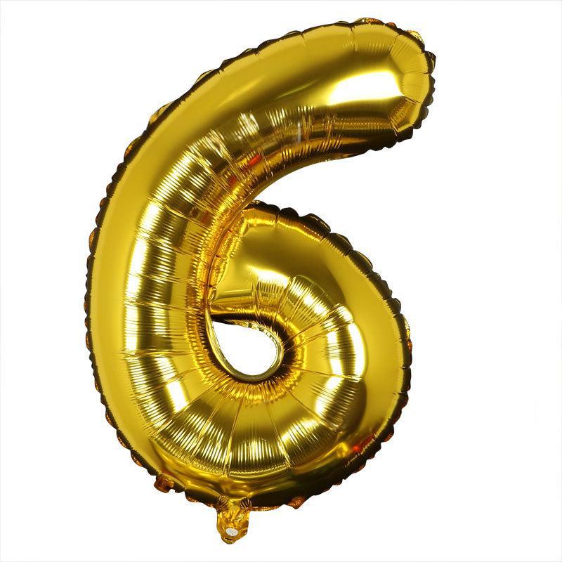 32 Inch Digital Aluminum Film Balloon, Medium Digital Gold Silver Red Black Gradual Change Color Birthday Decoration Wedding Party Balloon